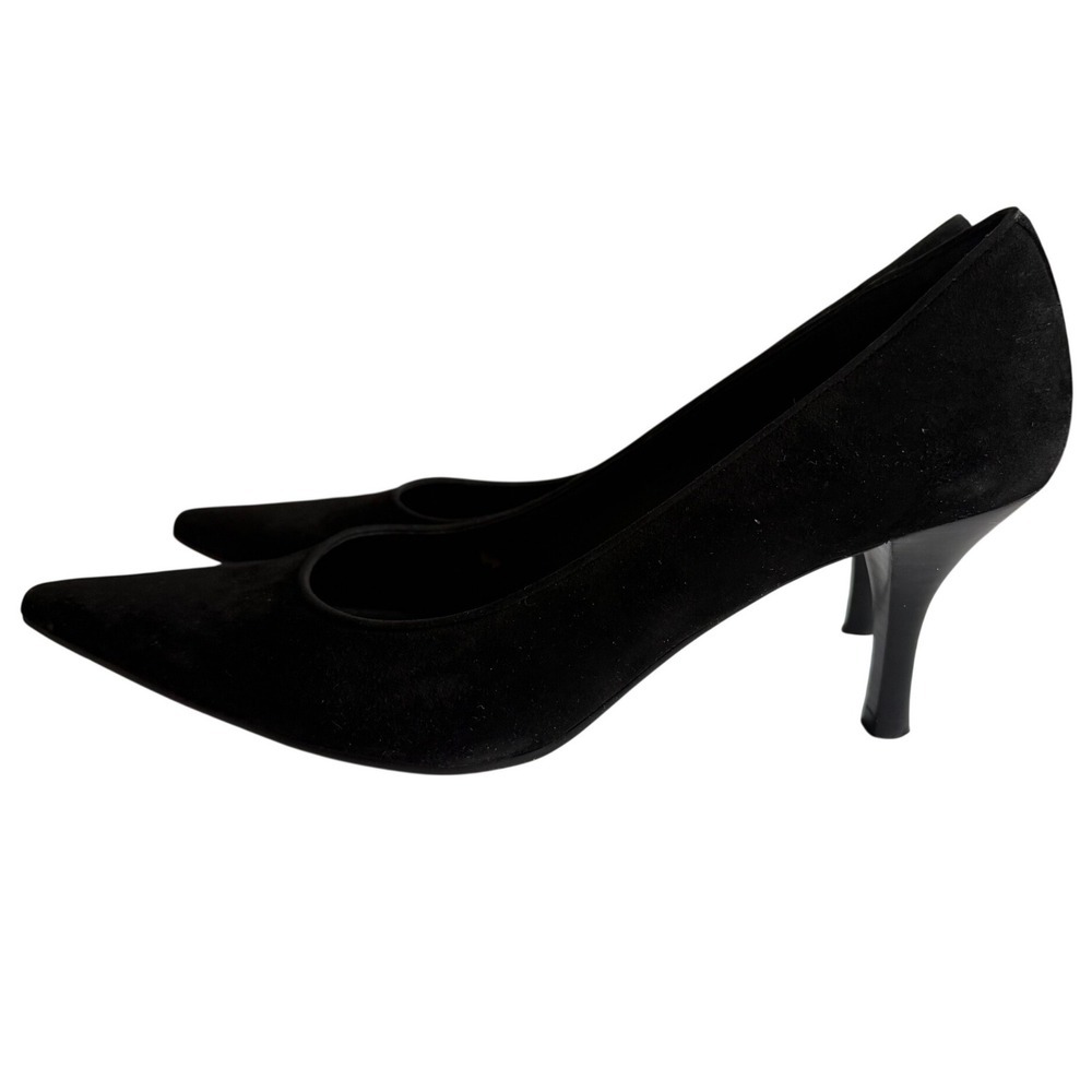Enzo Angiolini Eazinnon Black Suede Pointed Toe Pumps Women's 9 M Heels EA Flexo